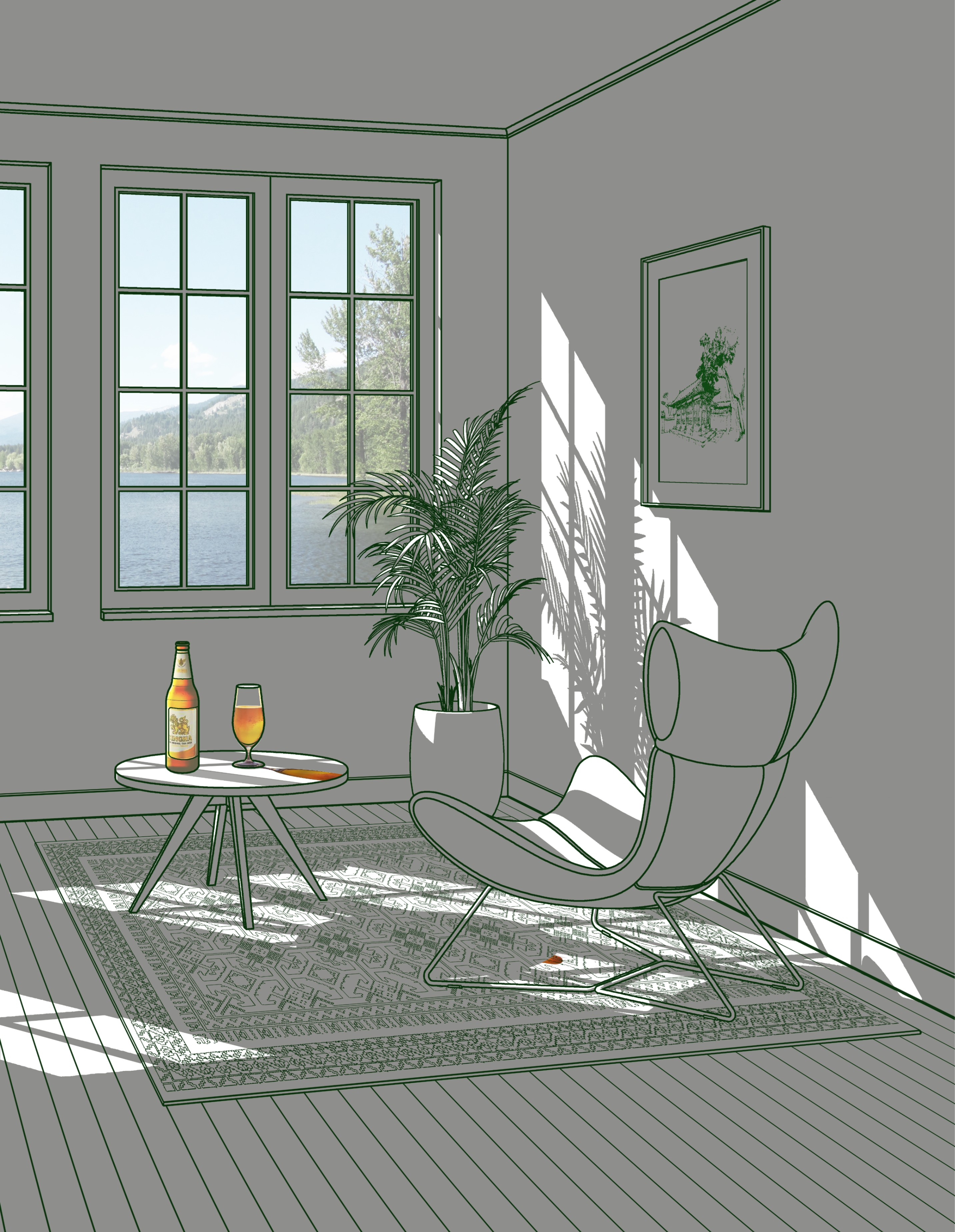 Space with Sunlight